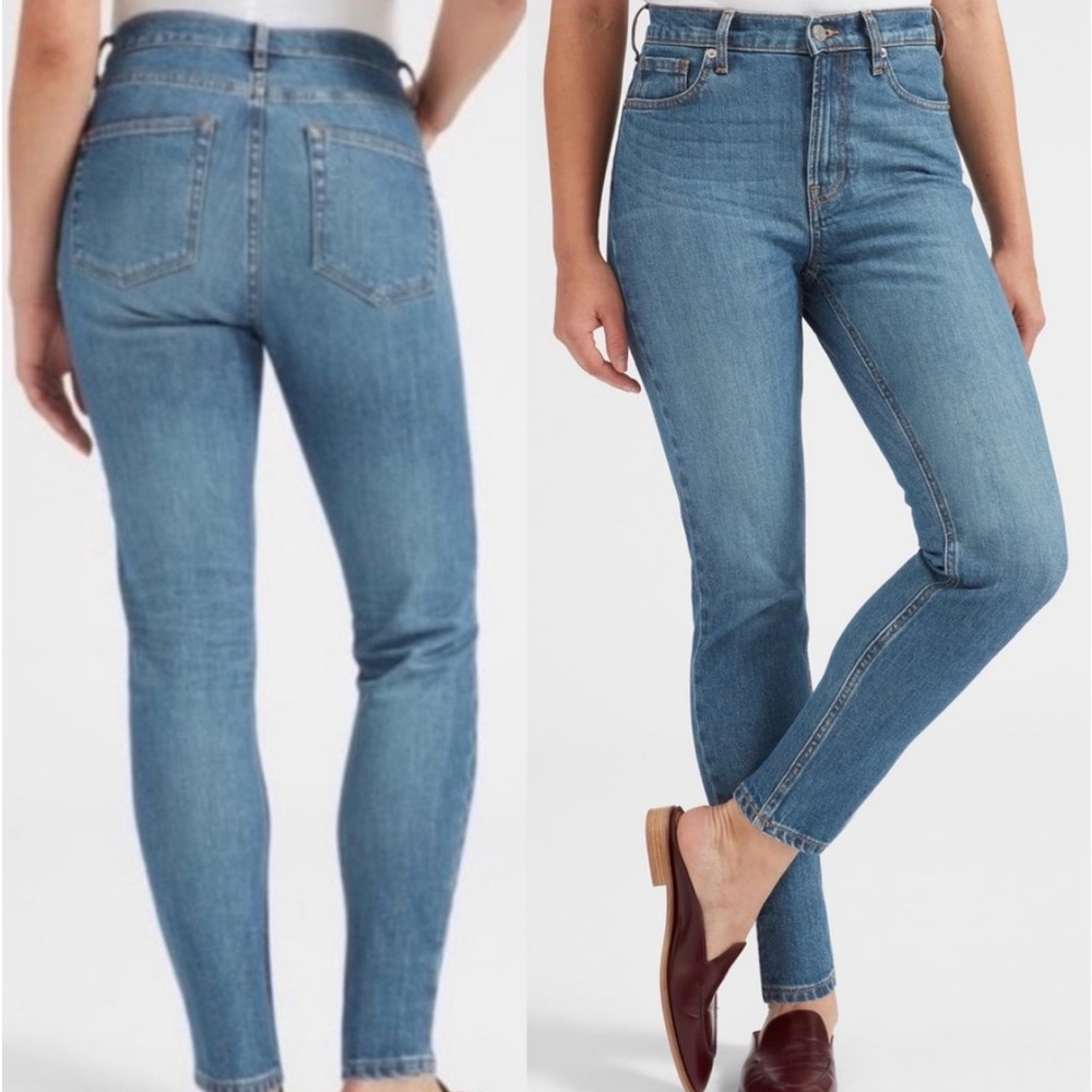 Everlane High Rise Skinny Jeans Women’s Size 27 Blue Stretch Denim